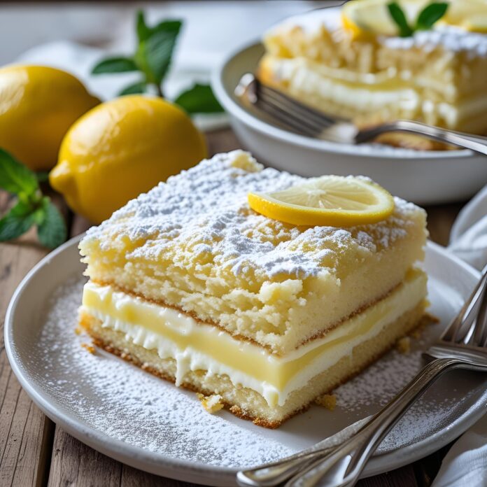 Lemon Cream Cheese Dump Cake Recipe