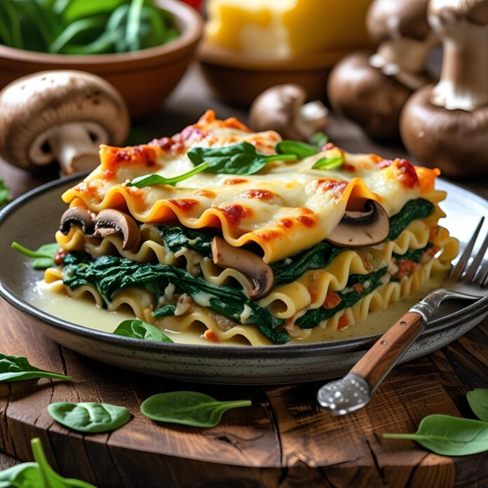 Mushroom and Spinach Lasagna Recipe