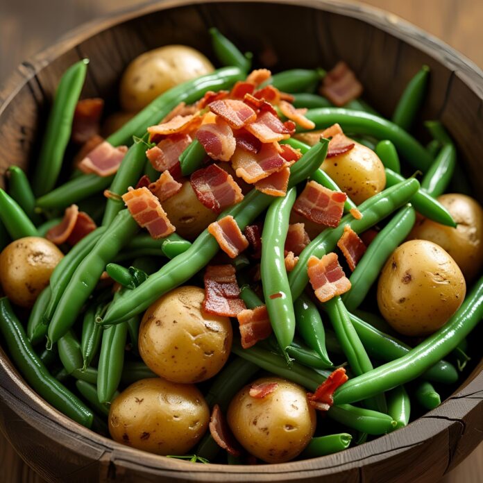 Ranch Green Beans and Potatoes with Bacon Recipe