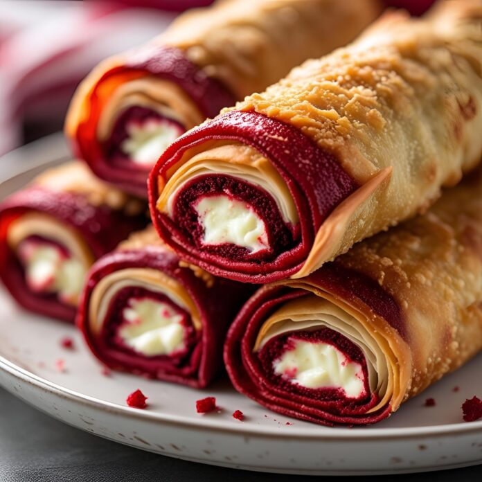 Red Velvet Cheesecake Egg Rolls Recipe