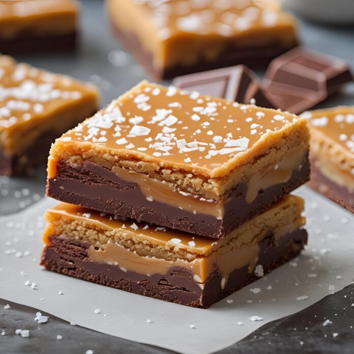 Salted Caramel Chocolate Sugar Cookie Bars Recipe