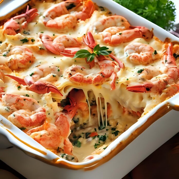 Seafood Lasagna with Lobster and Shrimp Recipe