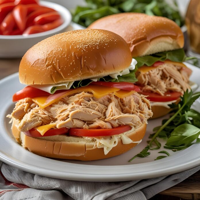 Slow Cooker Chicken Philly Sandwiches Recipe