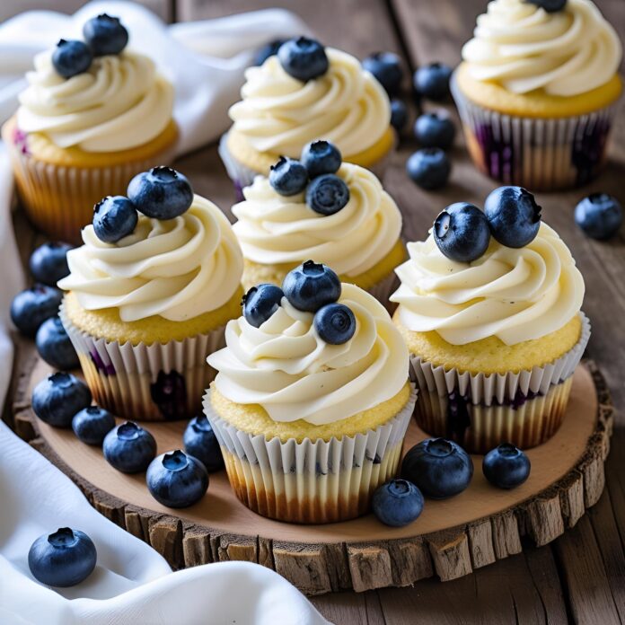 White Chocolate Blueberry Cupcakes Recipe