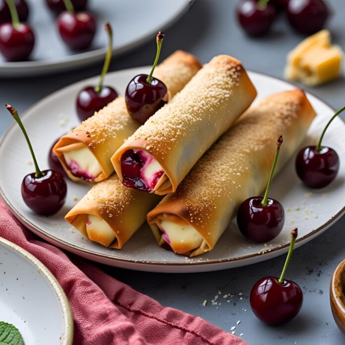 Air Fryer Cherry Cheesecake Egg Rolls Recipe