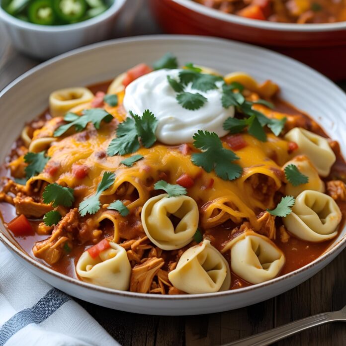 Bake Chicken Enchilada Tortellini Recipe