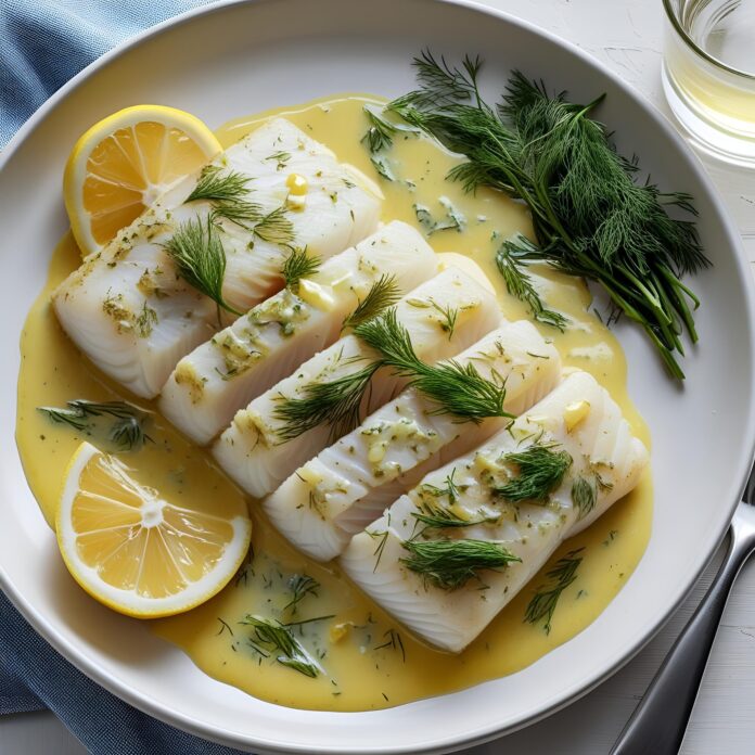 Baked Cod with Lemon-Dill Sauce Recipe