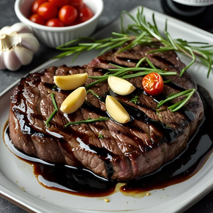Baked Garlic Balsamic Steak Recipe