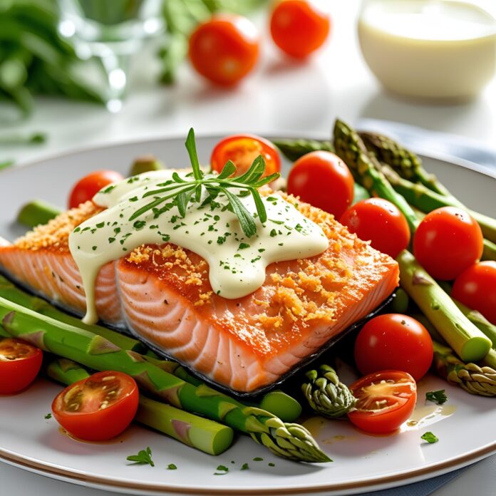 Baked Parmesan Crusted Salmon with Mayo Recipe