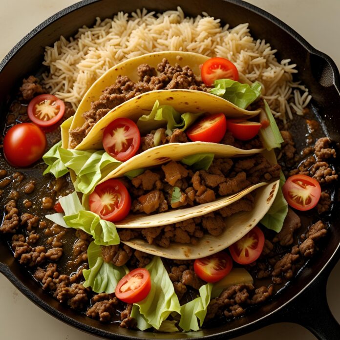 Beef Taco Skillet Recipe With Rice Recipe