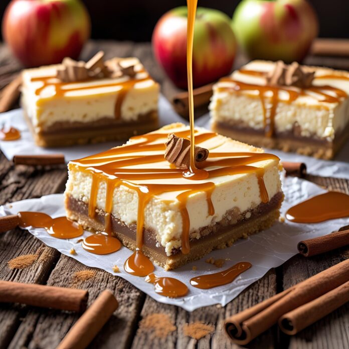 Caramel Apple Cheesecake Bars Recipe