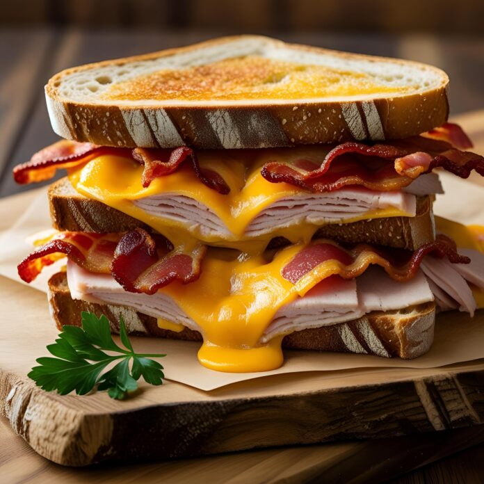 Cheddar and Bacon Turkey Melt on Sourdough Recipe