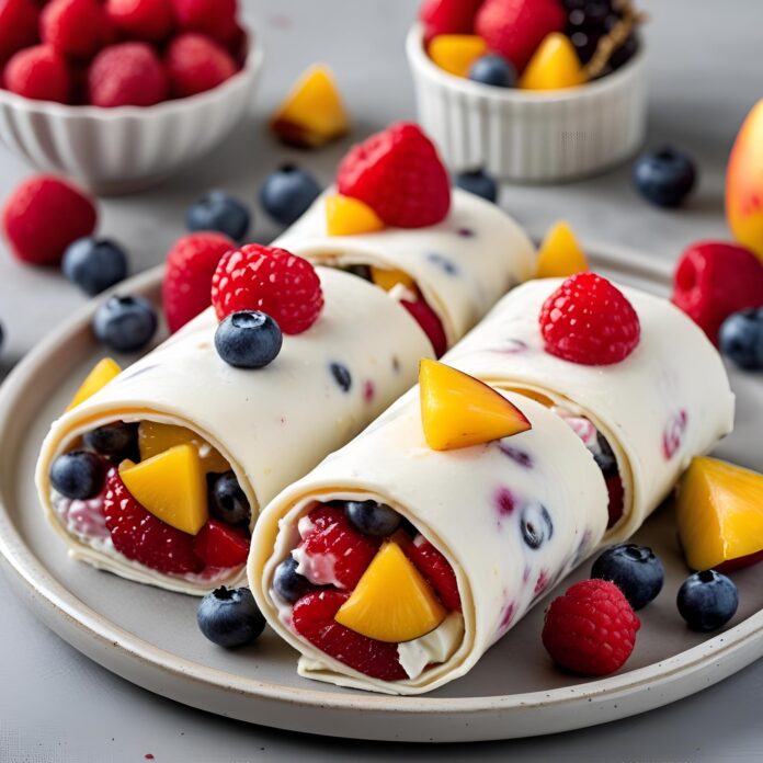 Cheesecake Fruit Salad Roll Ups Recipe