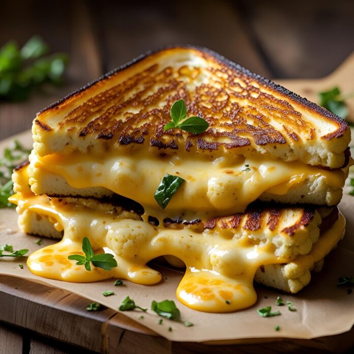 Cheesy Cauliflower Grilled Cheese Recipe