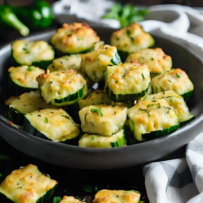 Cheesy Garlic Zucchini Bites Recipe