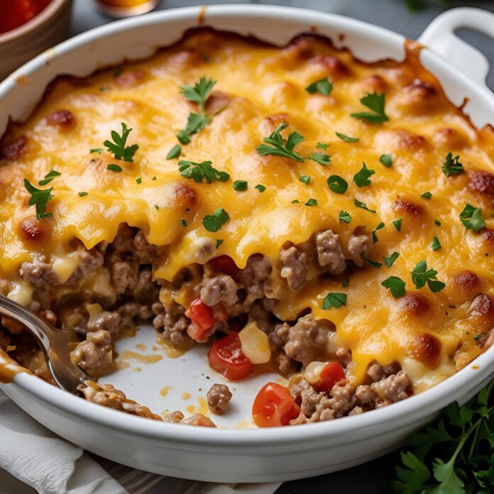 Cheesy Hamburger Casserole Recipe