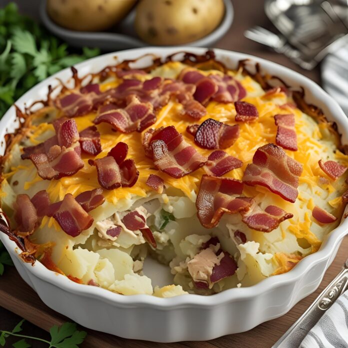 Chicken Bacon Ranch Potato Bake Recipe