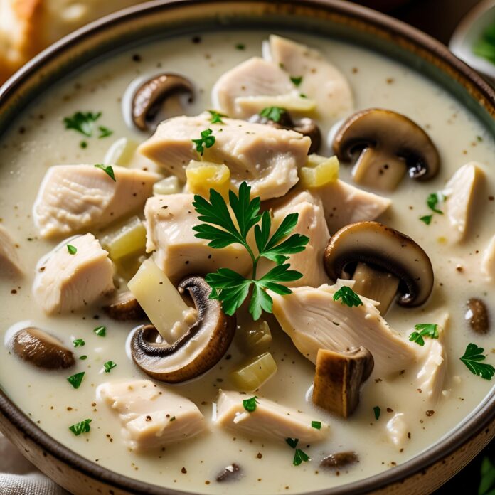 Creamy Chicken and Mushroom Soup Recipe