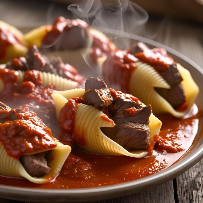 Creamy Paprika Steak Shells Recipe