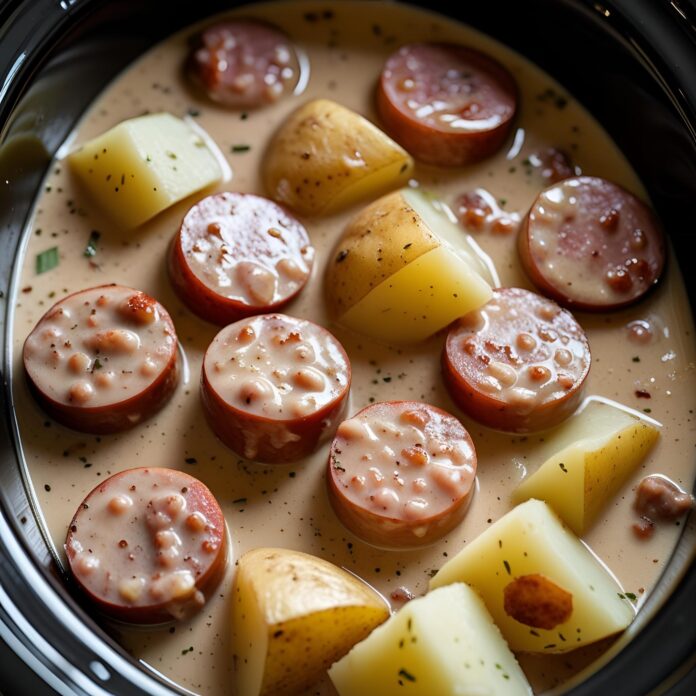 Creamy Smoked Sausage and Potato Crockpot Recipe
