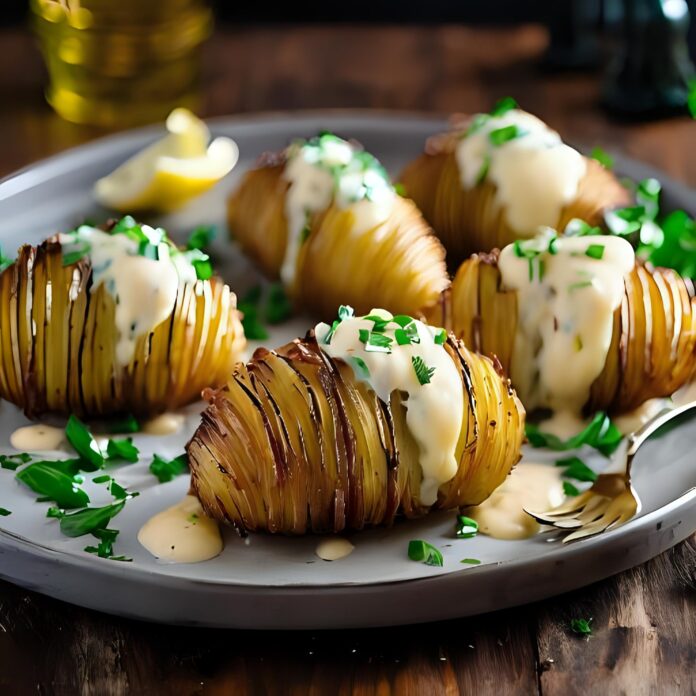 Crunchy Cheesy Hasselback Potatoes Recipe