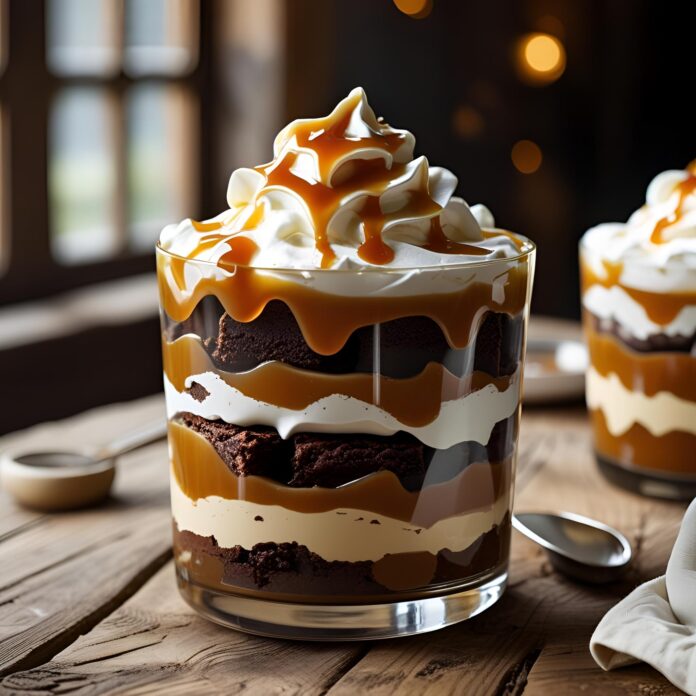 Decadent Caramel Brownie Trifle Recipe