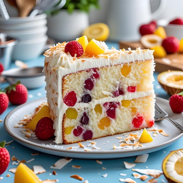 Fruit Cocktail Cake With Coconut Recipe
