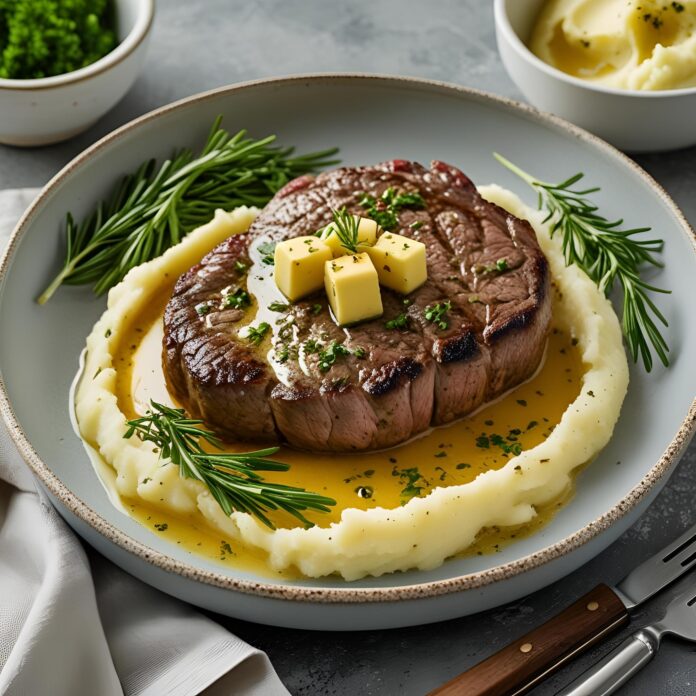 Garlic Butter Steak and Creamy Mash Recipe