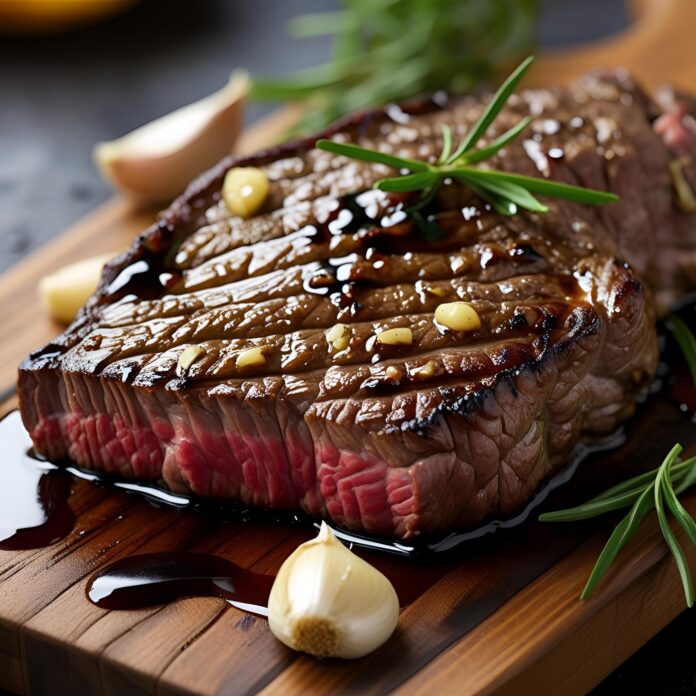 Grilled Balsamic and Garlic Flank Steak Recipe