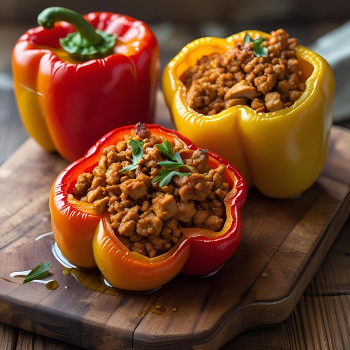 Ground Chicken Stuffed Bell Peppers Recipe