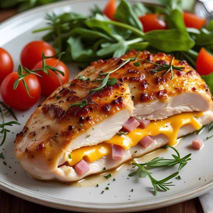 Ham and Cheese Stuffed Chicken Breast Recipe