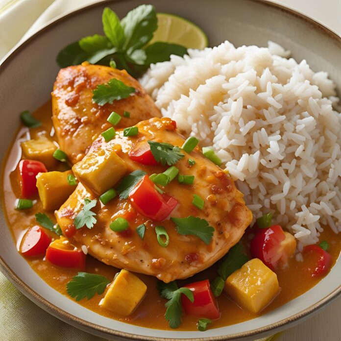 Hawaiian Chicken with Coconut Rice Recipe