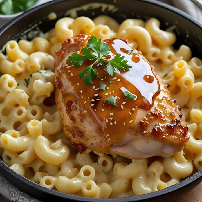 Honey Garlic Butter Chicken with Mac and Cheese Recipe