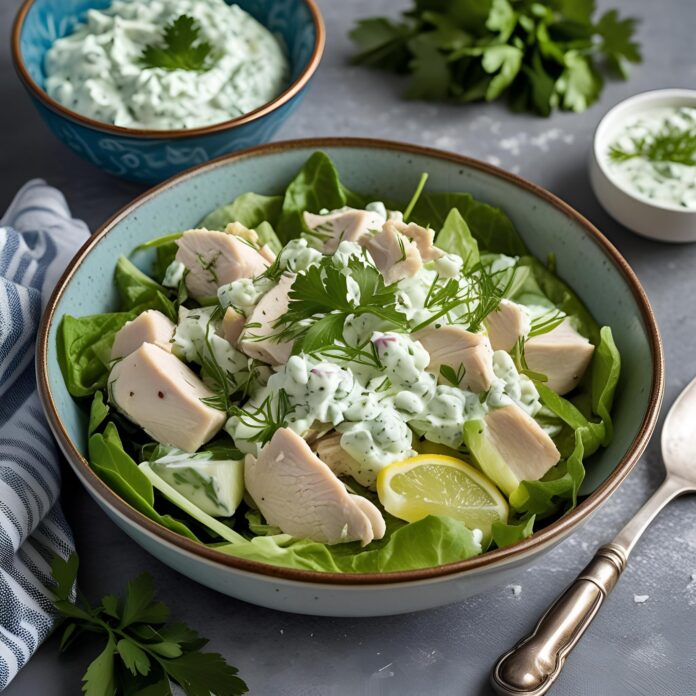 Mediterranean Tzatziki Chicken Salad Recipe