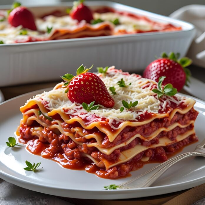 No Bake Strawberry Lasagna Recipe