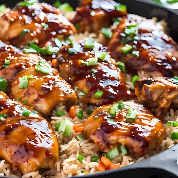 One-Pan Bold Honey BBQ Chicken Rice Recipe