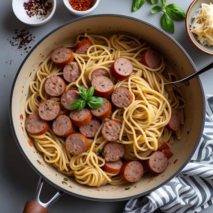 One Pot Smoked Sausage Pasta Recipe