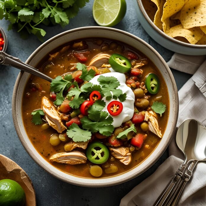 Salsa Verde Chicken Chili Recipe