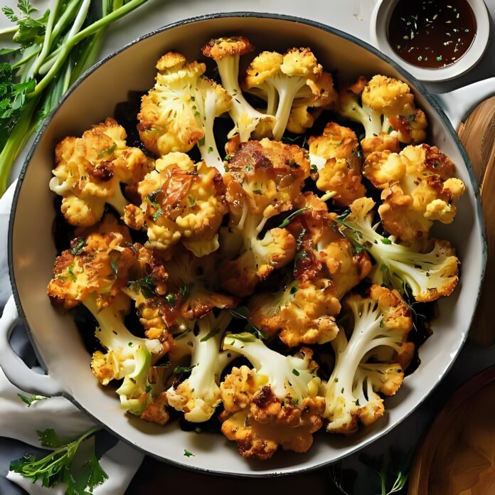 Savory Glazed Baked Cauliflower Recipe