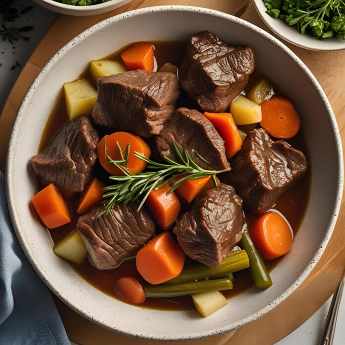 Slow Cooker Beef Tips And Vegetables Recipe