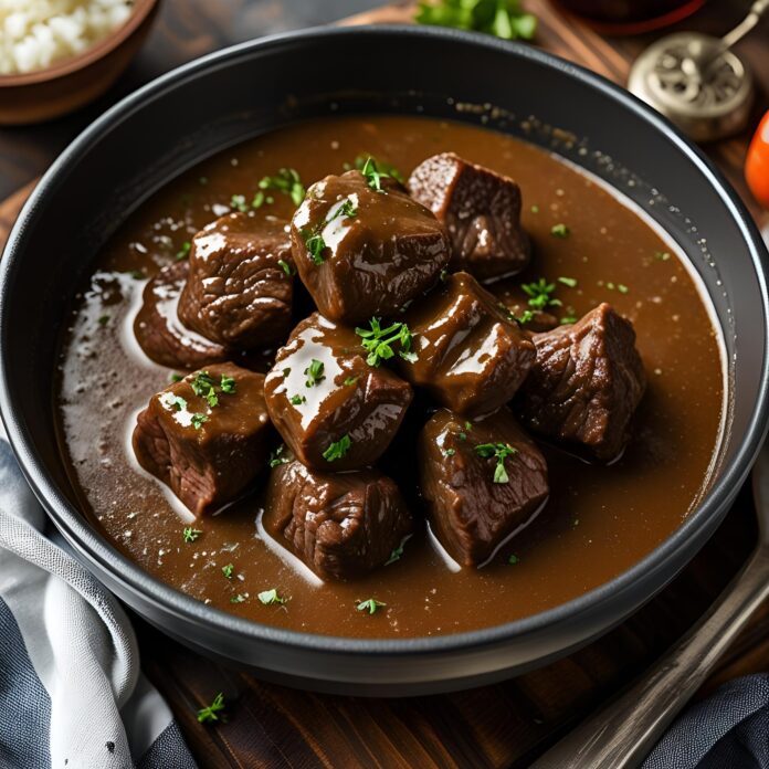 Slow Cooker Beef Tips and Gravy Recipe