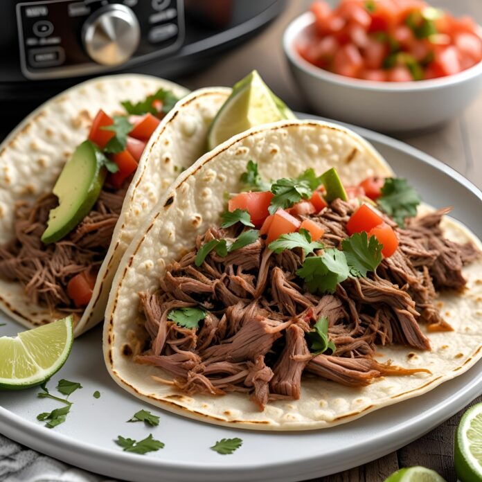 Slow Cooker Pulled Beef Tacos Recipe