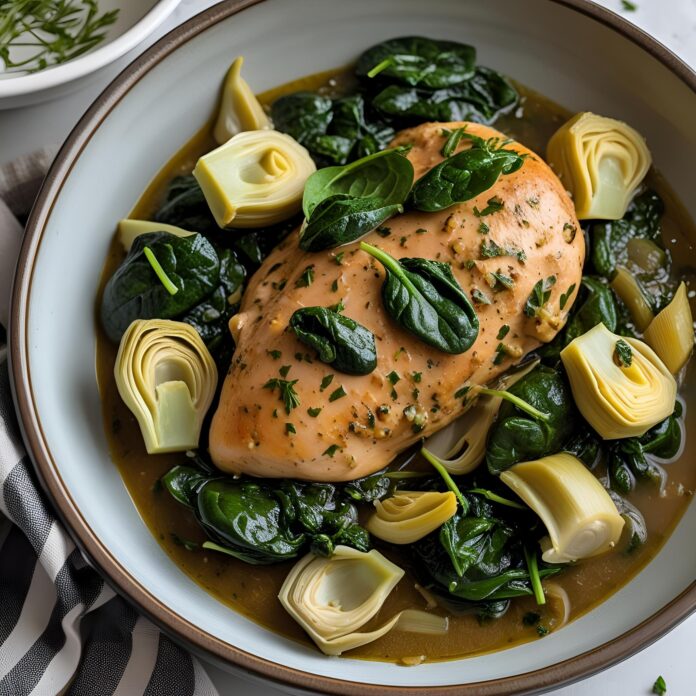 Slow Cooker Spinach Artichoke Chicken Recipe