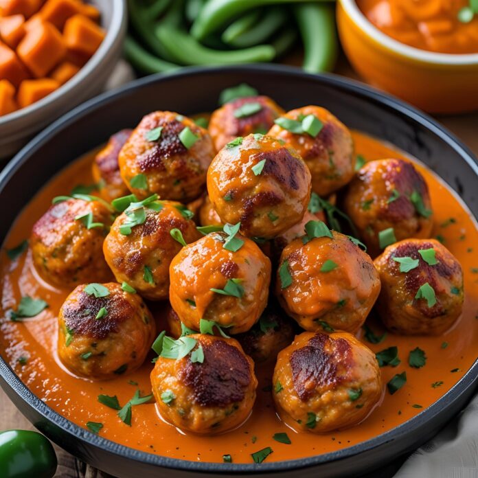 Spicy Buffalo Chicken Meatballs Recipe