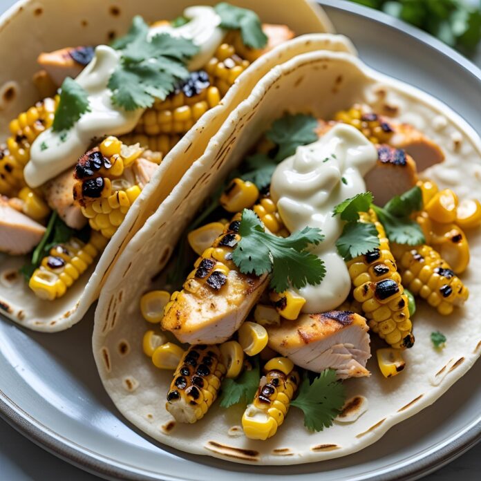 Street Corn Chicken Tacos Recipe