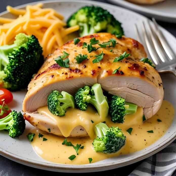 Stuffed Chicken Breast With Broccoli and Cheese Recipe