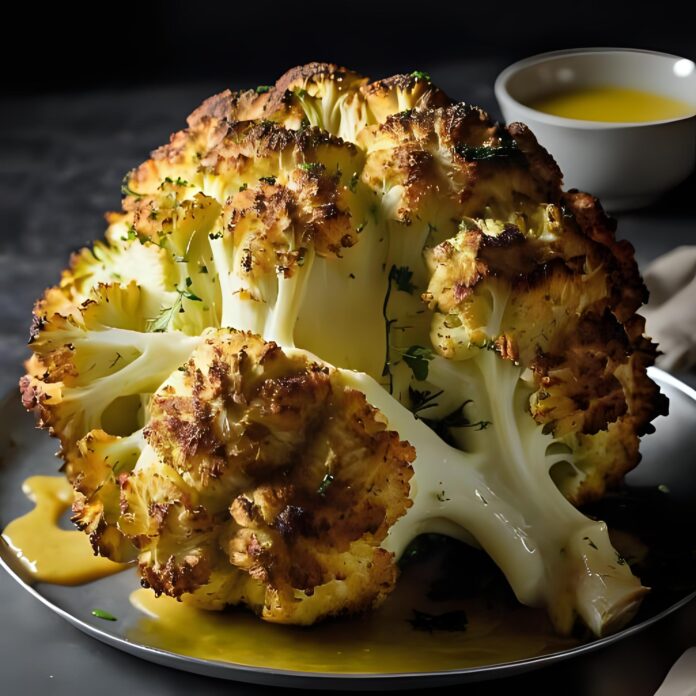 Whole Roasted Cauliflower With Butter Sauce Recipe
