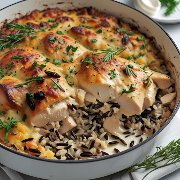 Wild Rice and Chicken Bake with Creamy Recipe