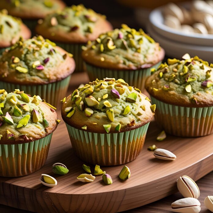 Bakery Style Pistachio Muffins Recipe