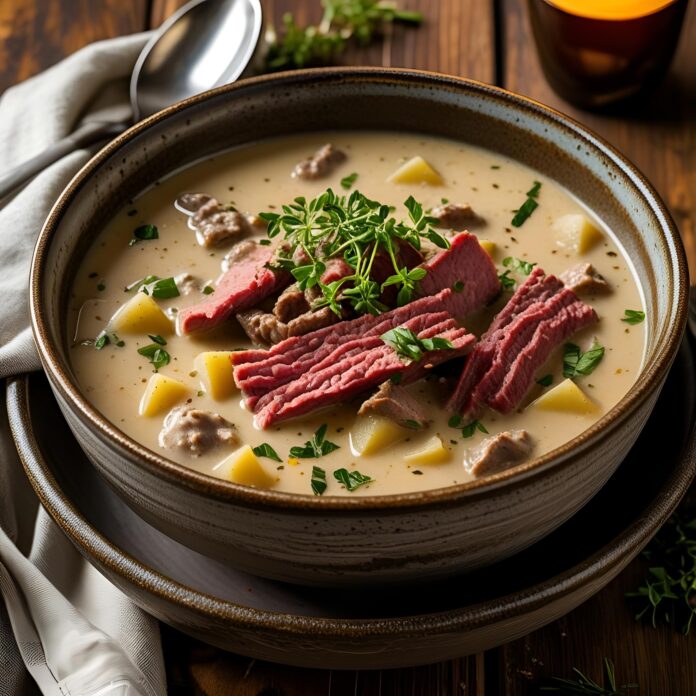 Beef Chowder with Reuben Recipe